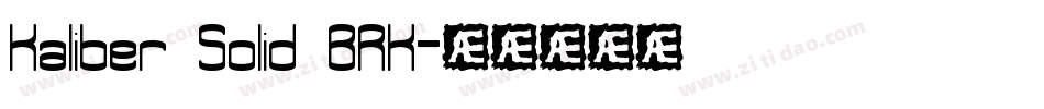 Kaliber Solid BRK字体转换